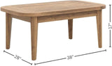 Brown Wooden Coffee Table, Rectangular Outdoor Coffee Table for Patio Seating Areas, Ideal for Decks and Garden Lounges - Photo 2