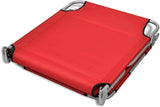 Red Folding Sun Lounger Outdoor 74.4" Long Powder-Coated Steel Frame Adjustable Headrest Portable Beach Patio Poolside - Photo 7