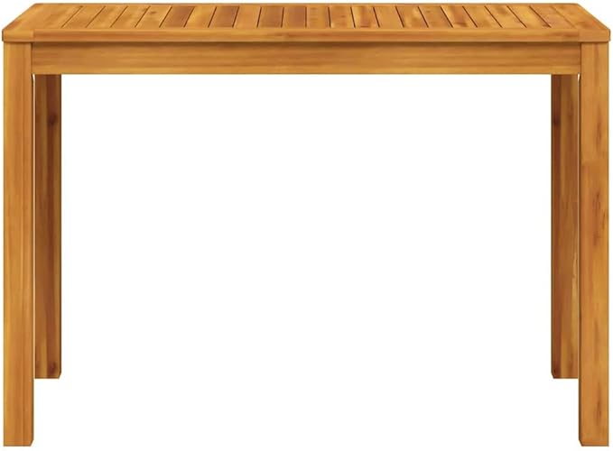 vidaXL - Solid Wood Acacia Outdoor Patio Dining Table 43.3"x21.7"x29.5" - Modern Rectangular Table for Garden Terrace - Photo 9