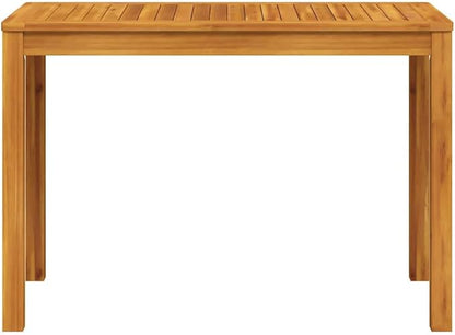 vidaXL - Solid Wood Acacia Outdoor Patio Dining Table 43.3"x21.7"x29.5" - Modern Rectangular Table for Garden Terrace - Brown
