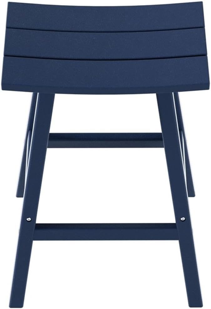 Costaelm All-Weather Bar Stools Set of 2, 29" Height Outdoor Bar Stools, Adirondack Poly Patio Bar Stool for Patio, Deck, Kitchen Counter and Garden,