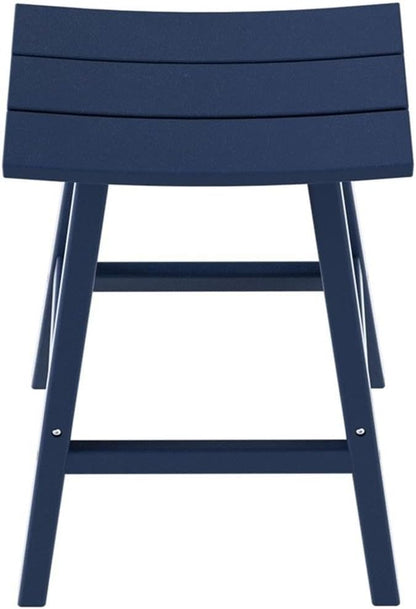 Costaelm All-Weather Bar Stools Set of 2, 29" Height Outdoor Bar Stools, Adirondack Poly Patio Bar Stool for Patio, Deck, Kitchen Counter and Garden,