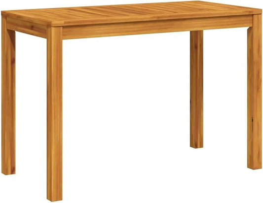vidaXL - Solid Wood Acacia Outdoor Patio Dining Table 43.3"x21.7"x29.5" - Modern Rectangular Table for Garden Terrace - Brown