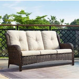 HUMMUH Outdoor Furniture 4 Pieces Patio Furniture Set Wicker Outdoor Sectional Sofa with 2 Patio Chairs - Photo 3