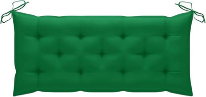 Foldable Bamboo Garden Bench with Removable Cushion, Sturdy Outdoor Furniture for Patio, Balcony, Backyard, Rectangular Design, Medium Size, Supports 440.9 lbs, Easy to Clean