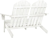 2-Seater Adirondack Chair Solid Fir Wood Outdoor Patio Furniture White 47" Wide Ergonomic Design for Backyard, Lawn - Photo 5