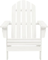 Patio Adirondack Chair with Table Solid Fir Wood White Garden Furniture - Photo 6