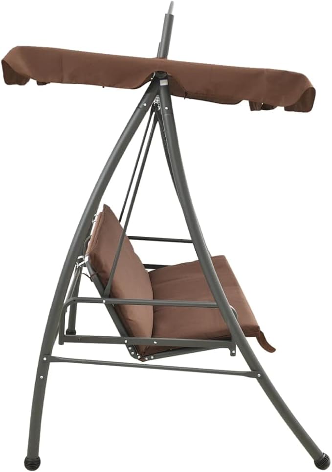 Outdoor Swing Bench with Canopy, 2-Person Convertible Patio Swing Bed - Photo 3