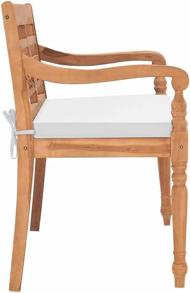 Teak Wood Outdoor Bench with Cushion Brown 2-Seater Rectangular Durable Rustic Garden Furniture for Patio Balcony and Garden Relaxation