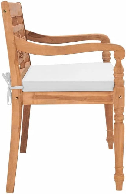 Teak Wood Outdoor Bench with Cushion Brown 2-Seater Rectangular Durable Rustic Garden Furniture for Patio Balcony and Garden Relaxation