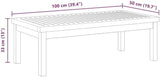 Solid Acacia Wood Coffee Table Rectangular Natural Medium Size for Living Room Outdoor Patio Furniture - Photo 2