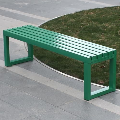 Durable Weatherproof Metal Backless Garden Bench for Outdoor Patio, Balcony, Park & Lawn Seating - Stylish & Sturdy Design for All Weather Conditions