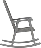 Wooden Rocking Chair with Cream Cushions - Photo 5