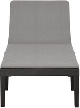 Sunlounger Anthracite Plastic Large Multi-Position Backrest Outdoor Recliner Poolside Recliner for Outside Balcony - Photo 5