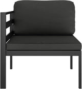 Anthracite Outdoor Sectional Corner Seat 27.6x27.6x25.4 in Aluminum Frame Lightweight Modular Patio Couch for Balcony - Photo 2