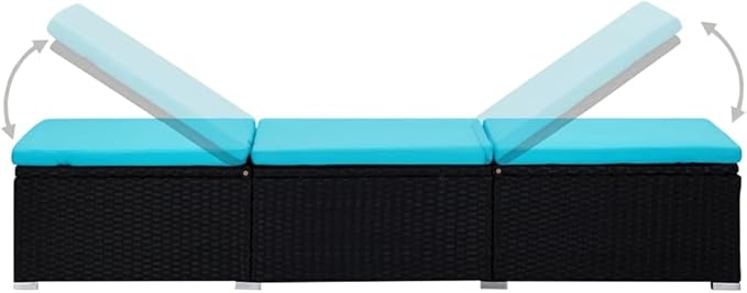 Sun Lounger Outdoor Chaise, Outdoor Lounge Chairs Set of 2, Chaise Lounge, Lounge Chairs for Outside, Pool Lounge Chairs - Photo 5