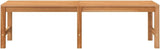 Solid Teak Wood Garden Bench 59.1 Inch Long Brown Outdoor Furniture for Patio Garden Entryway Durable Vintage Design - Photo 4