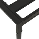 Modern Black Powder-Coated Steel Garden Coffee Table Small Durable Outdoor Furniture for Terrace Patio Balcony UV - Photo 5