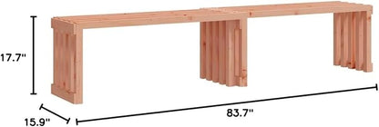 Garden Bench Natural Douglas Solid Douglas Wood Large Backyard Furniture Patio Furniture Outdoor Seating Outdoor Seating for Outdoor Courtyard Yard Deck