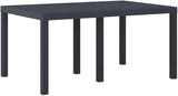 vidaXL Garden Table Anthracite 59.06 x 39.37 x 28.74 in Poly Rattan, Modern Garden Table, Rectangular - Photo 1