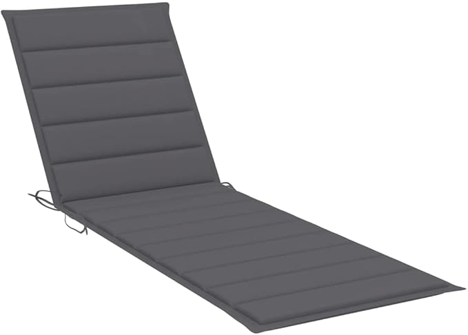 2-Person Grey Acacia Wood Patio Chaise Lounge with Wheels, 78.7x48.4 in UV-Resistant Cushions for Pool, Garden - Photo 6