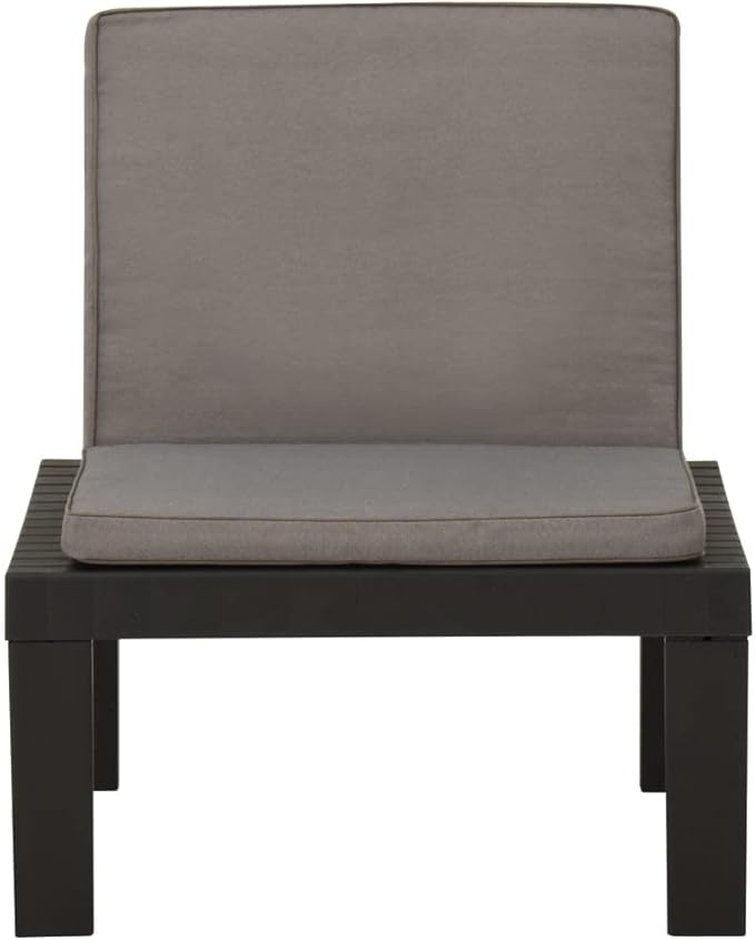 Patio Lounge Chair with Cushion Plastic Gray Front Porch Furniture Outdoor Chair Outdoor Furniture Suitable for lawns, Pools and patios.