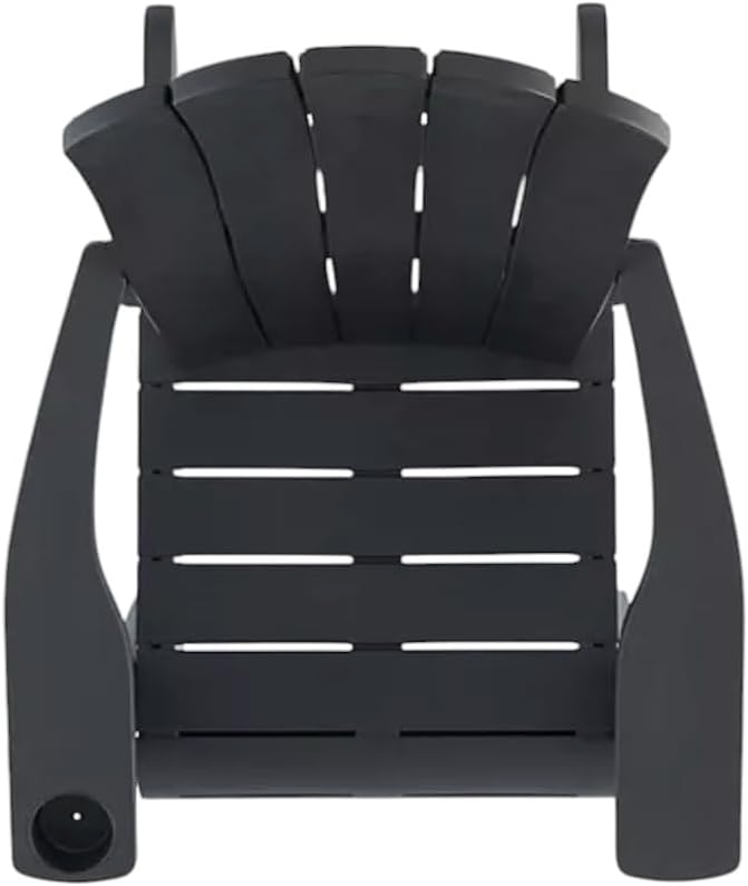 Modern Adirondack Chair with Cup Holder, Outdoor Patio Furniture (Graphite Gray)