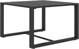 Outdoor Coffee Table 23.6 inch Square Aluminum Side Table in Anthracite, Lightweight Modular Accent for Small Patio - Photo 2