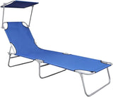 Folding Sun Lounger, Patio Chaise Lounge Chair, Outdoor Recliner Lounge Chair Sun Loungers - Photo 3