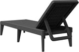 Anthracite Adjustable Chaise Lounge for Outdoor Use 73.2 x 23.6 x 11.4 in UV-Safe Textured Polypropylene Pool Patio - Photo 5
