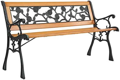 49inch Front Porch Chair, Garden Bench, Park Bench Outdoor Benches Front Porch Outdoor Furniture,Porch Bench for Outdoors 49.5" L x 20.5" W x 29" H