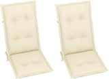 Outdoor Rocking Chair with Cream Cushions, Solid Acacia Wood Vintage Rocker, Gray Wash Finish Patio Furniture for Porch - Photo 5