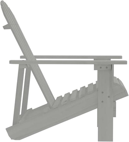 vidaXL Solid Wooden Patio Chair in Gray, Weather-Resistant Outdoor Armchair with High Weight Capacity, Elegant Hardwood Furniture for Garden/Patio