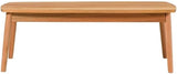 Pemberly Row Modern Outdoor Coffee Table, Solid Eucalyptus Wood, Natural Finish, Spindle Style, Small Space-Friendly - Photo 3