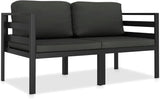 vidaXL Patio Furniture Set 2 Piece, Patio Conversation Set with Cushions - Photo 1