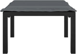 Black and Gray PE Rattan Modular Garden Footstool with Cushion, 4-Piece Set for Outdoor Patio and Balcony - Photo 4