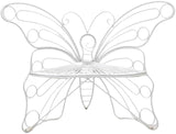 Outdoor Butterfly Wrought Iron Chair, Outdoor Benches Weatherproof, Decorative Metal Garden Bench for Patio, Balcony - Photo 1