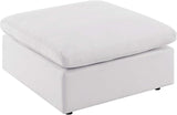 Modway Commix Outdoor Patio Overstuffed Sectional Sofa Ottoman in White - Photo 1