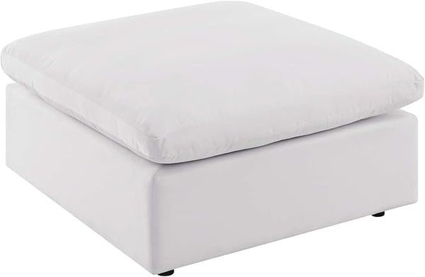 Modway Commix Outdoor Patio Overstuffed Sectional Sofa Ottoman in White - Photo 1