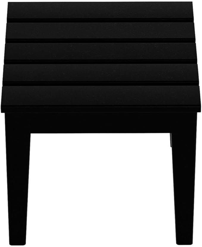 Costaelm Small Outdoor Side Table, Patio End Table Weather Resistant Outdoor Coffee Table, Square Conversation Table for Indoor, Porch, Balcony, Garden, Poolside, Deck, Black