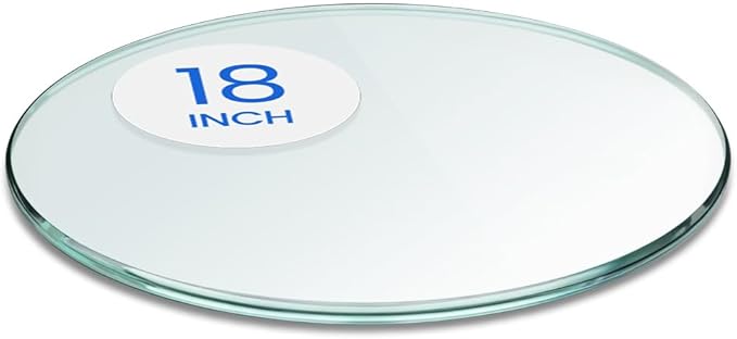 Dulles Glass 18 inch Round Glass Table Top - Tempered - 3/8" Thick Glass Surface, Safe Pencil Edge - Photo 1
