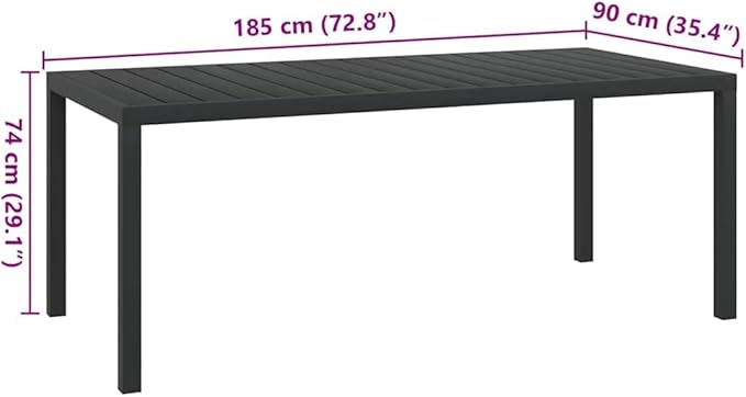vidaXL Weather- Garden Terrace Patio Table – Durable - Photo 2
