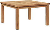 Modern 24 in Brown Solid Teak Coffee Table Minimalist Outdoor Patio Cocktail Accent Square 23.62 x 23.62 x 14.17 in for - Photo 7