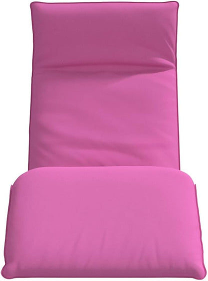 Pink Folding Sun Lounger 175x54x8.5 cm Outdoor Chaise Lounge with 5 Reclining Positions, Lightweight Portable Beach Lounge Chair for Garden Patio Poolside and Travel