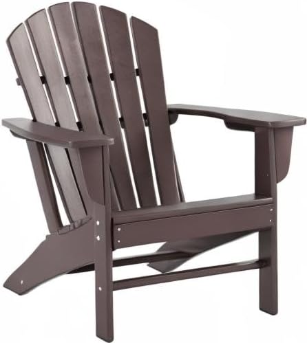 WestinTrends Dylan Outdoor Adirondack Chair (Set of 2), Dark Brown