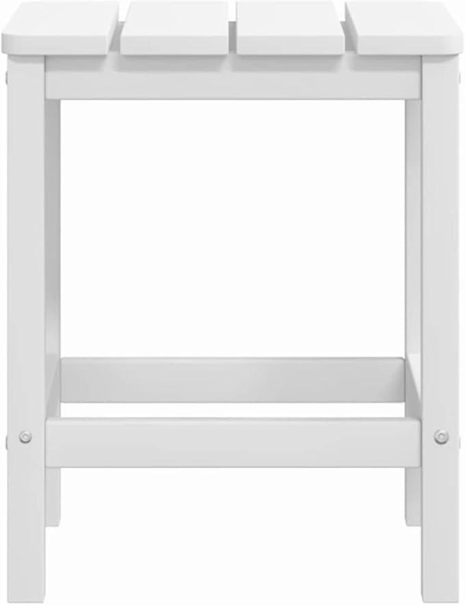 Adirondack Garden Table Adirondack Chair Wood Recliner Chair Adirondack Garden Chair Deck Chair Balcony Chair Garden Lounger White 38 x 38 x 46 cm HDPE