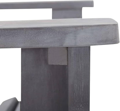 Gray Solid Acacia Wood Adirondack Chair Lightweight Outdoor Furniture Easy to Move for Patio Garden Balcony Relaxation Durable Weather Resistant