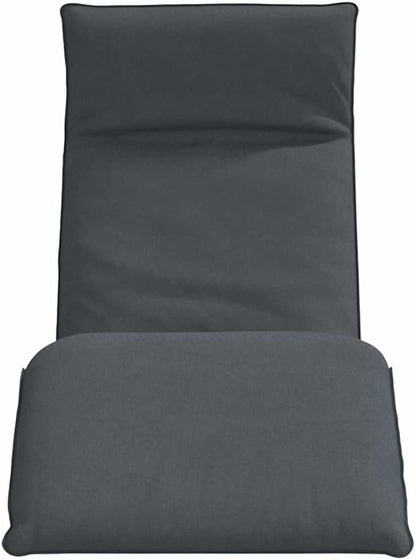 Folding Sun Lounger Gray Oxford Fabric Outdoor Chaise Lounge 68.9"x21.3" 3-Position Adjustable Backrest Lightweight Recliner for Patio Poolside Beach Camping Balcony