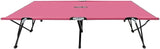 Double Folding Sun Lounger Pink 600D Polyester Steel Frame 76.4 x 48.8 x 17.3 in Holds 529 lbs Outdoor Chaise for - Photo 3