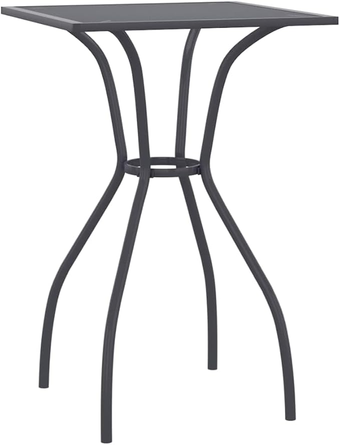 Patio Table Anthracite 19.7"x19.7"x28.3" Steel Mesh,Stylish Mesh Design Patio Table: Sturdy and Durable for Outdoor Use Outdoor Table